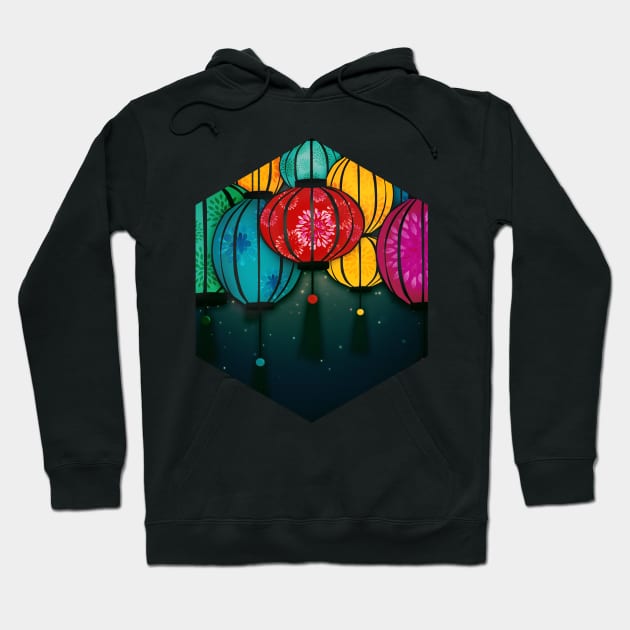 Chinese Lanterns Hoodie by Sybille